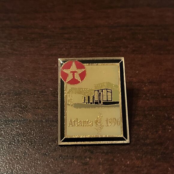 Vintage 1996 Atlanta Olympics Texaco Gas Station June Design Lapel Pin - Picture 1 of 3